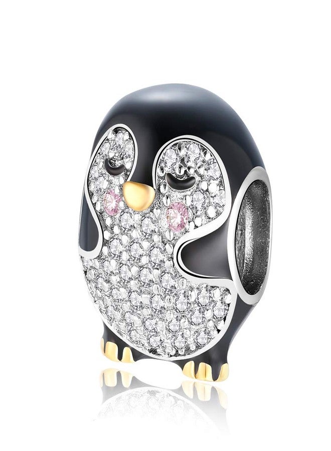 ARTCHARM Family,Rainbow,Penguin Charms 925 Sterling Silver Beads Fit Women's Bracelets & Necklaces, Happy Birthday Charms for Women (Penguin Charm) - Image 1